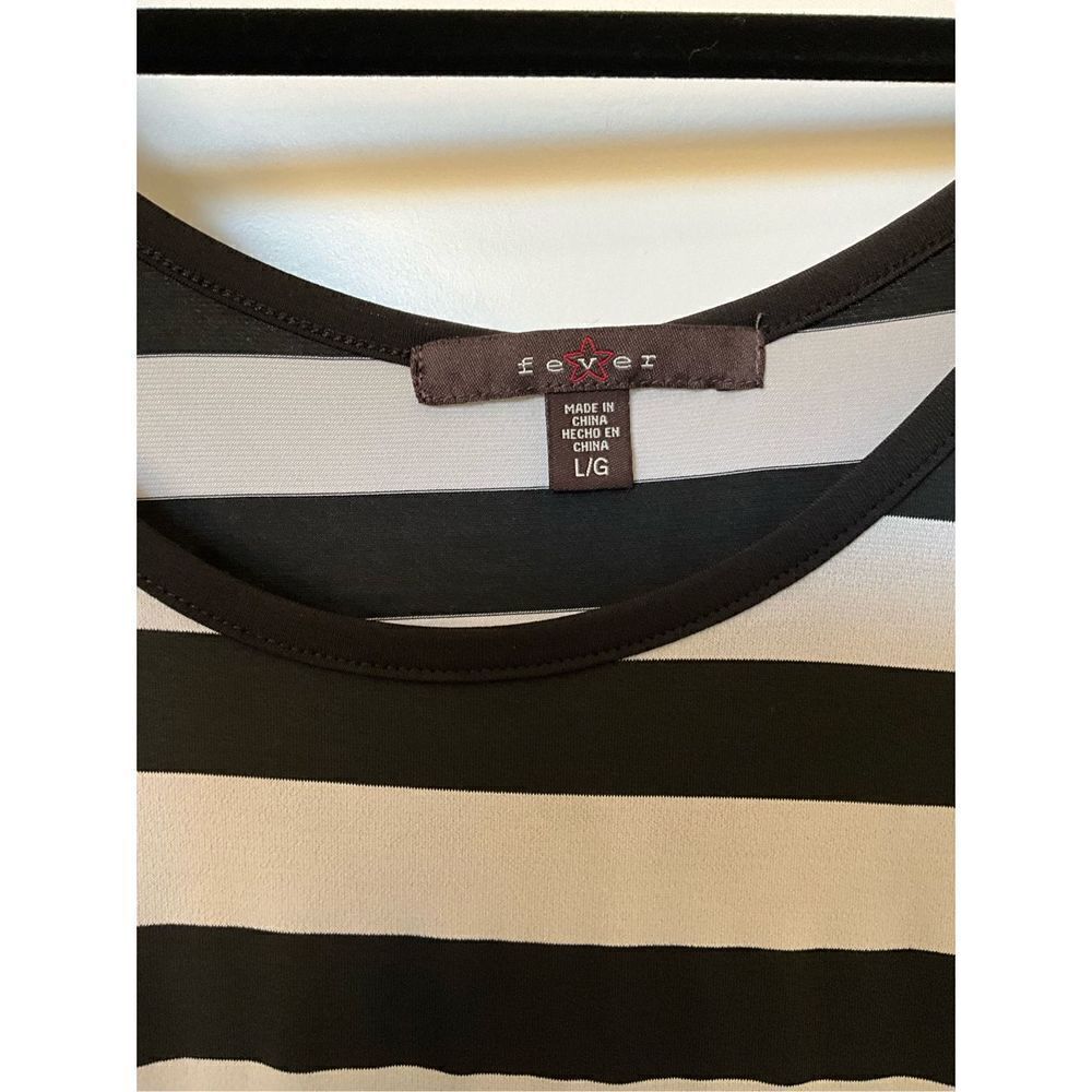 Fever Grey and Black Horizontal Stripe Maxi Dress - Picture 3 of 3